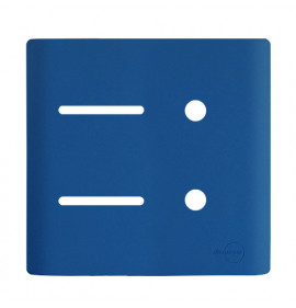 Placa p/ 2 Interruptores + 2 Furos 4x4 - Novara Azul Fosco